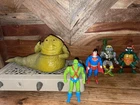 Vintage Action Figure Lot Kenner Superpowers And Jabba, Tmnt Figures