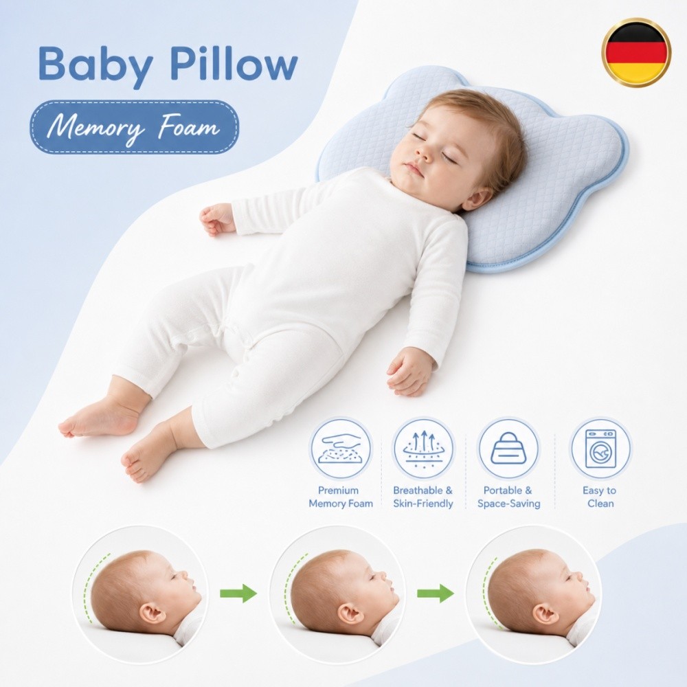 Cuscino Ergonomico in Memory Foam per Passeggino