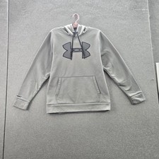 Under Armour Men Hoodie M Gray Logo Long Sleeve