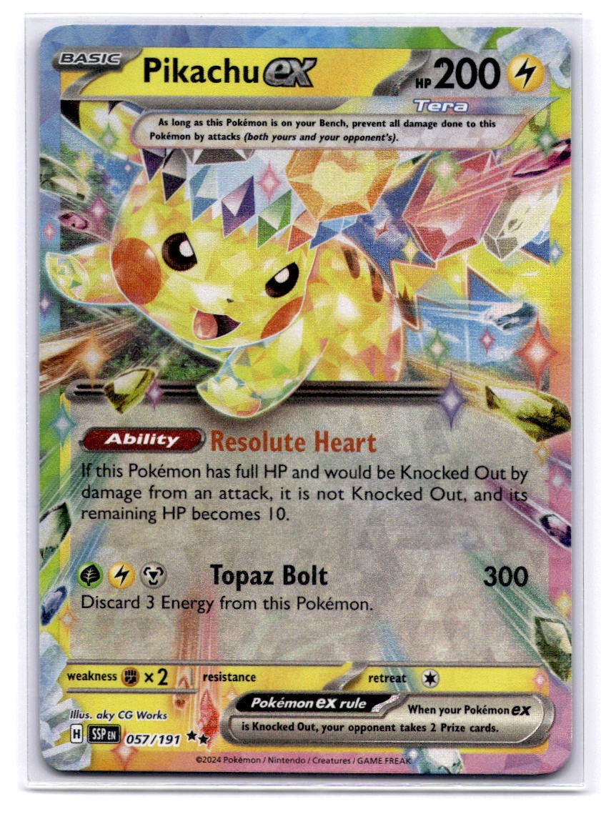 Pikachu ex - Double Rare SV08: Surging Sparks 057/191 LP-NM