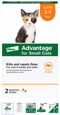 Advantage Small Cat Flea Treatment  Prevention Cats 5-9 lbs 2 month supply 