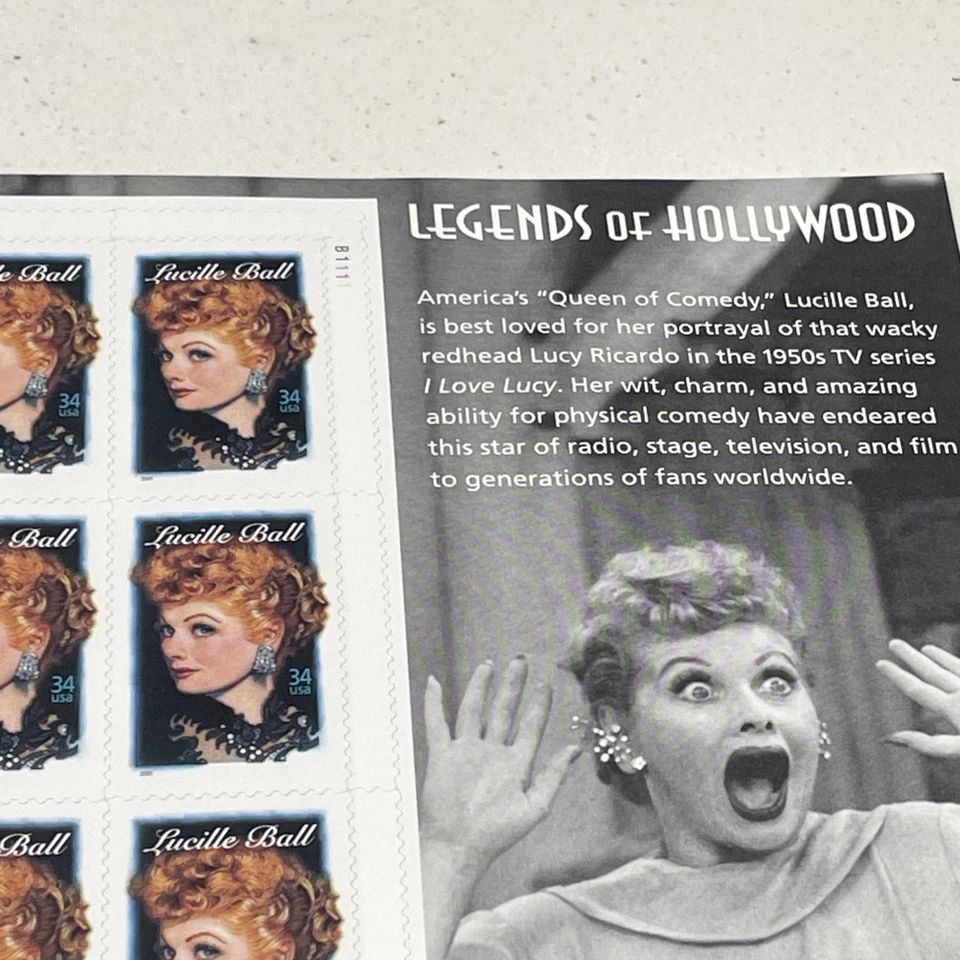 USA 2001 MNH Legends of Hollywood Lucille Ball Stamp Sheet - Image 3 of 4