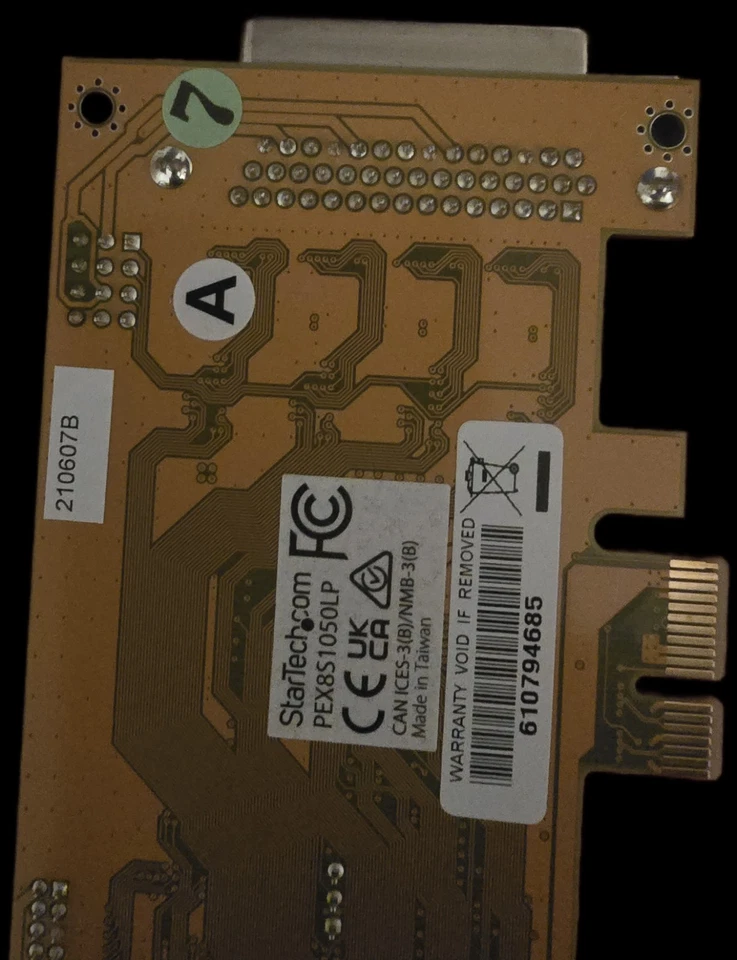 Tarjeta adaptadora serie ASMediaStarTech.com 8 puertos PCI Express RS232 PEX8S1050L Foto 2 de 3