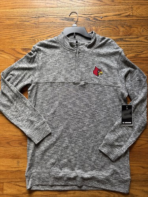 #ad Coloseum Louisville Cardinals Men’s Quarter Zip Size L Brand New $24.99