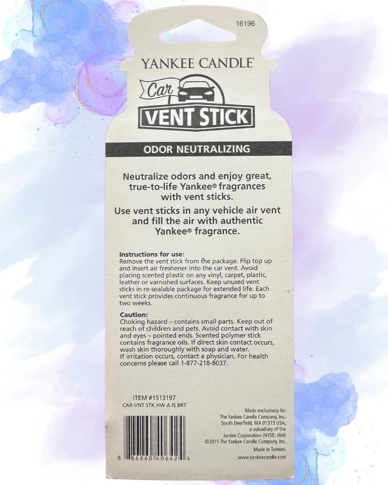 Yankee Candle All Is Bright Car Vent Sticks - Image 2 of 2