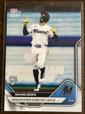 2025 Topps Now MLB #586 Maximo Acosta Miami Marlins CALL-UP