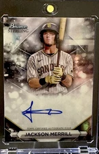 Jackson Merrill RC 2023 Bowman Sterling - Prospect Autographs #PA-JML