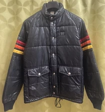 S Vintage 1980s SIMPSON SAFETY EQUIPMENT Puffer Jacket MADE IN USA Auto Racing