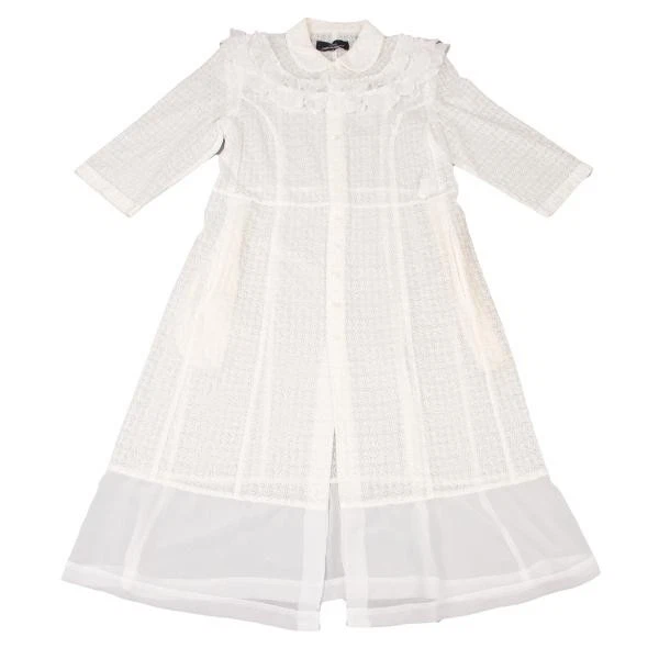 Vestido Camisa Transparente Tricot COMME des GARCONS Volantes Cuello Redondo Talla M (K-139950) Foto 2 de 4