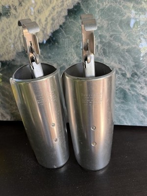 Pair Vintage Aluminum Boot Tree Forms Stretchers BOOTLEGGER made In England Rare