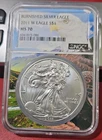 2011-W $1 BURNISHED SILVER EAGLE NGC MS70 Special Eagle Slab