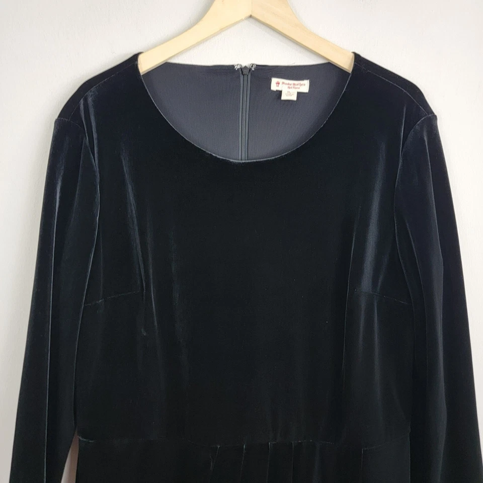 Brooks Brothers красный флис платье XL черный бархат искусственного надежном декольте - Изображение 3 из 4