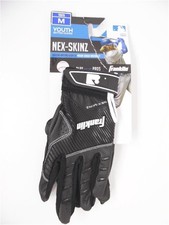 Franklin Sports Nex-Skinz Official MLB Youth Batting Gloves M Medium - Black