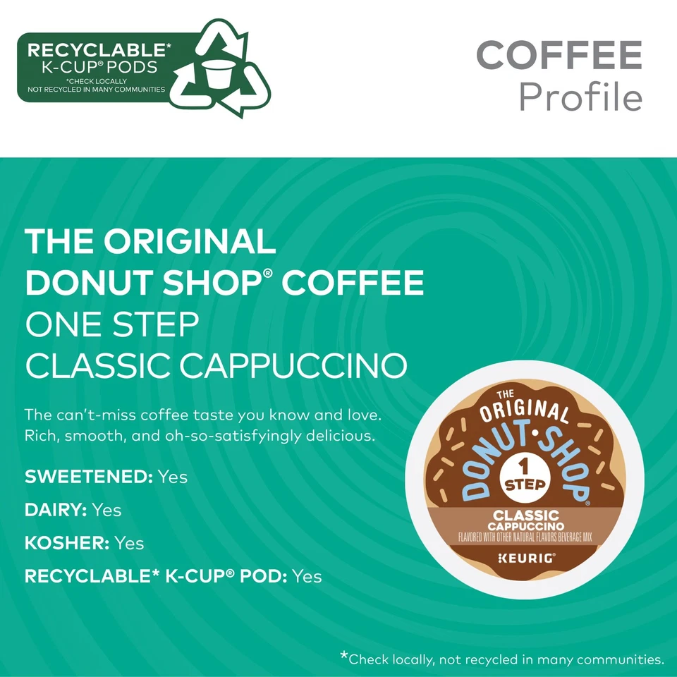 The Original Donut Shop One-Step Classic Cappuccino, K-Cups, 80 Count - Image 3 of 3