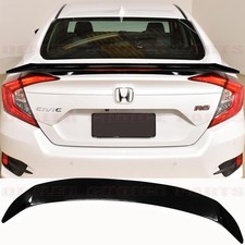 2016 2017 2018-2021 Honda Civic Sedan Factory Style Gloss Black Spoiler Wled