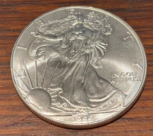 BU 1999 American Silver Eagle Dollar Coin  $1 U.S. Bullion .999 UNCIRCULATED