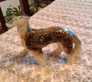 1950's Mid Century Porcelain Afghan Hound Figurine ~ Japan ~ Vintage 