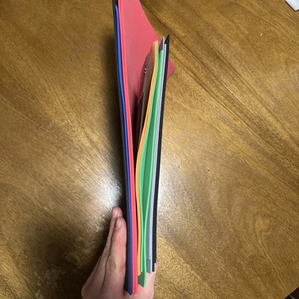 LOT OF FELT PIECES 7 PIECES 6 COLORS ALL MEASUREMENTS INCLUDED - Image 3 of 4