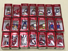 Vintage LOT OF 21~ Hand Crafted Blown Glass Dollar Tree Christmas Ornaments