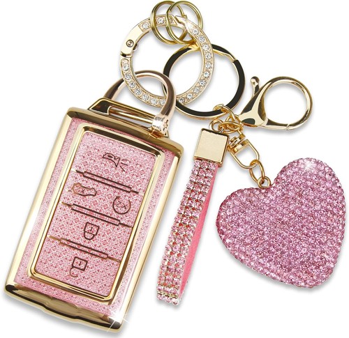 Pink Jeep Grand Cherokee Key Fob Cover 5 Button - Picture 1 of 5