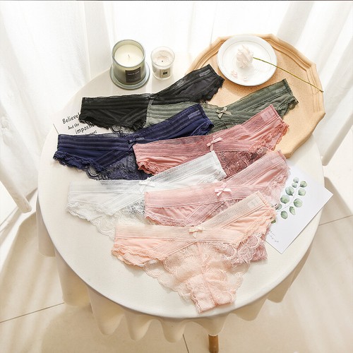 Women's Sexy Low Waist Briefs Stretch Breathable Lace Thongs Panties Underwear - Bild 4 von 23