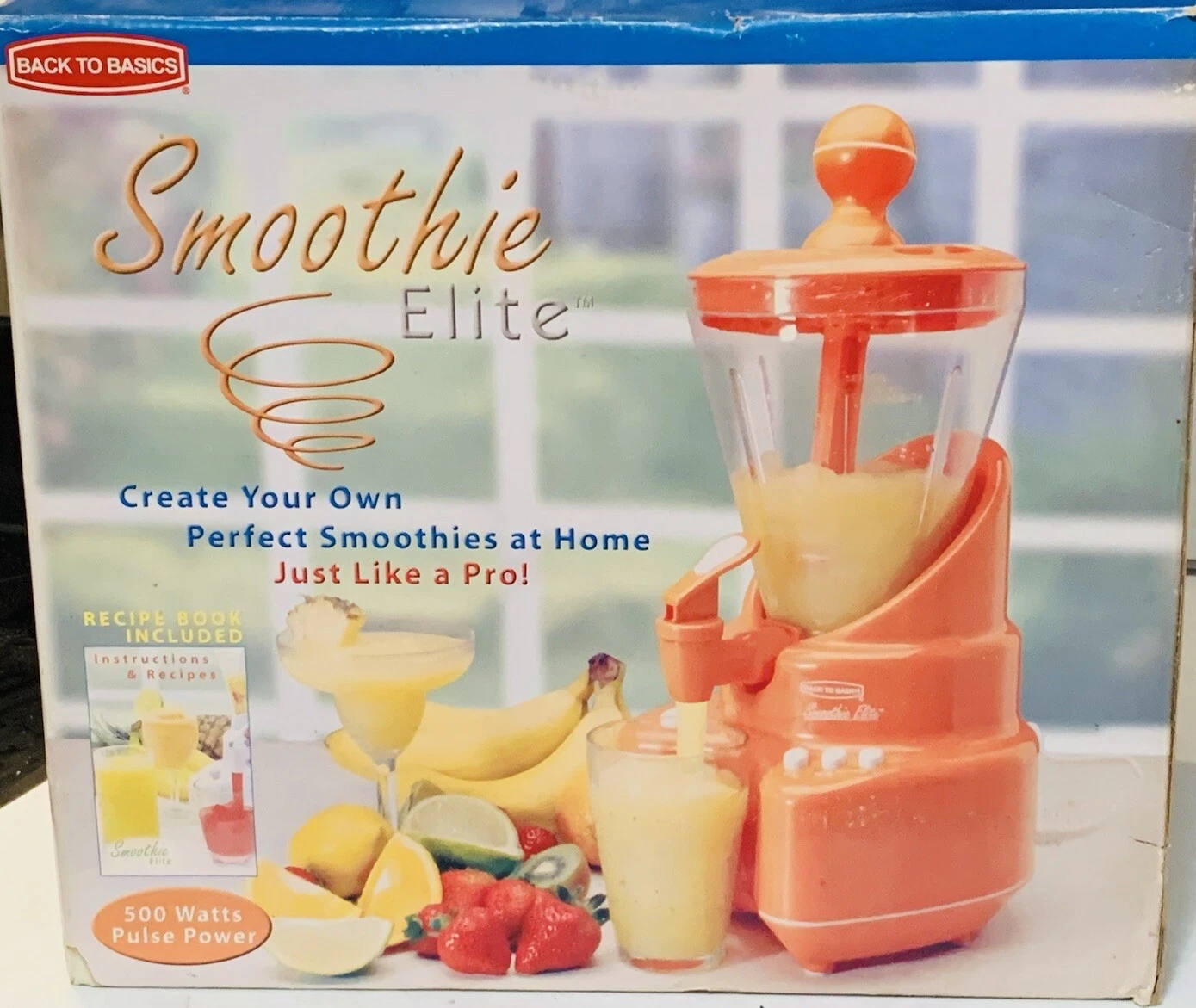 Back To Basics Orange Smoothie Elite Blender 500 Watt Pulse Power SE2000 Tested