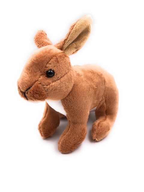 Plush Stuffed Animal Fabric Animal Rabbit Braun Standing Rabbit 18 CM
