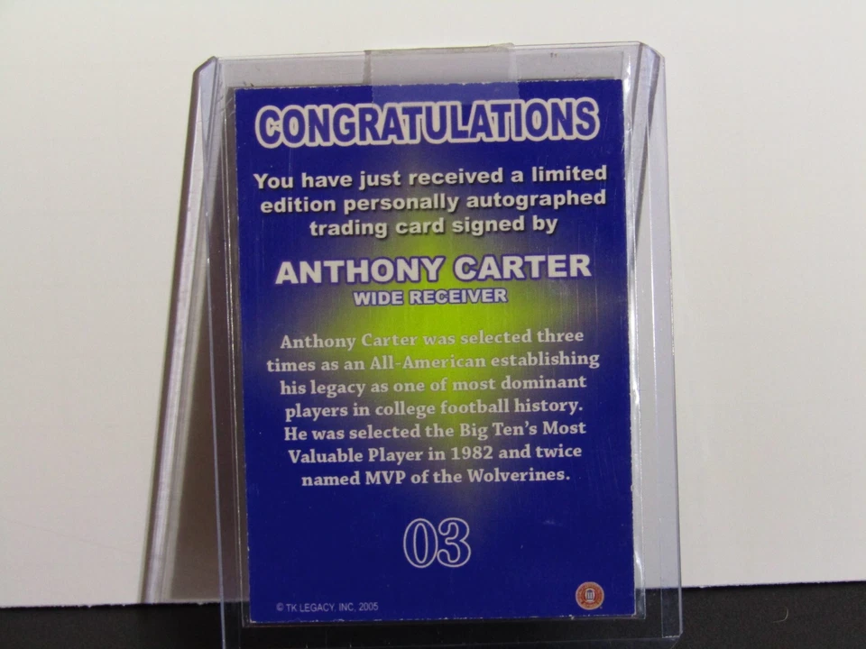 TK Legacy Anthony Carter All American (03) - Image 2 of 2