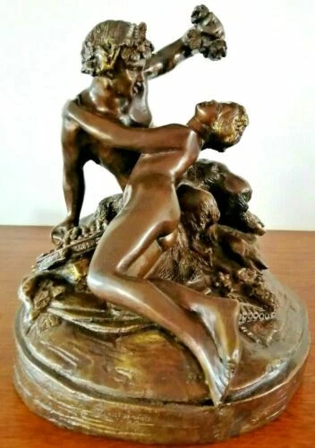 Statue, sculpture du XIXe siècle et avant signés en bronze