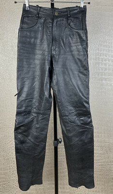 LINUS Damen Gr. 34 36 Lederhose Biker Nappa Leder schwarz Hose Trousers 410