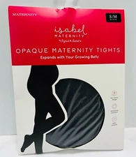 Isabel Opaque Maternity Tights by Ingrid & Isabel, Pregnancy Tights, Black S/M