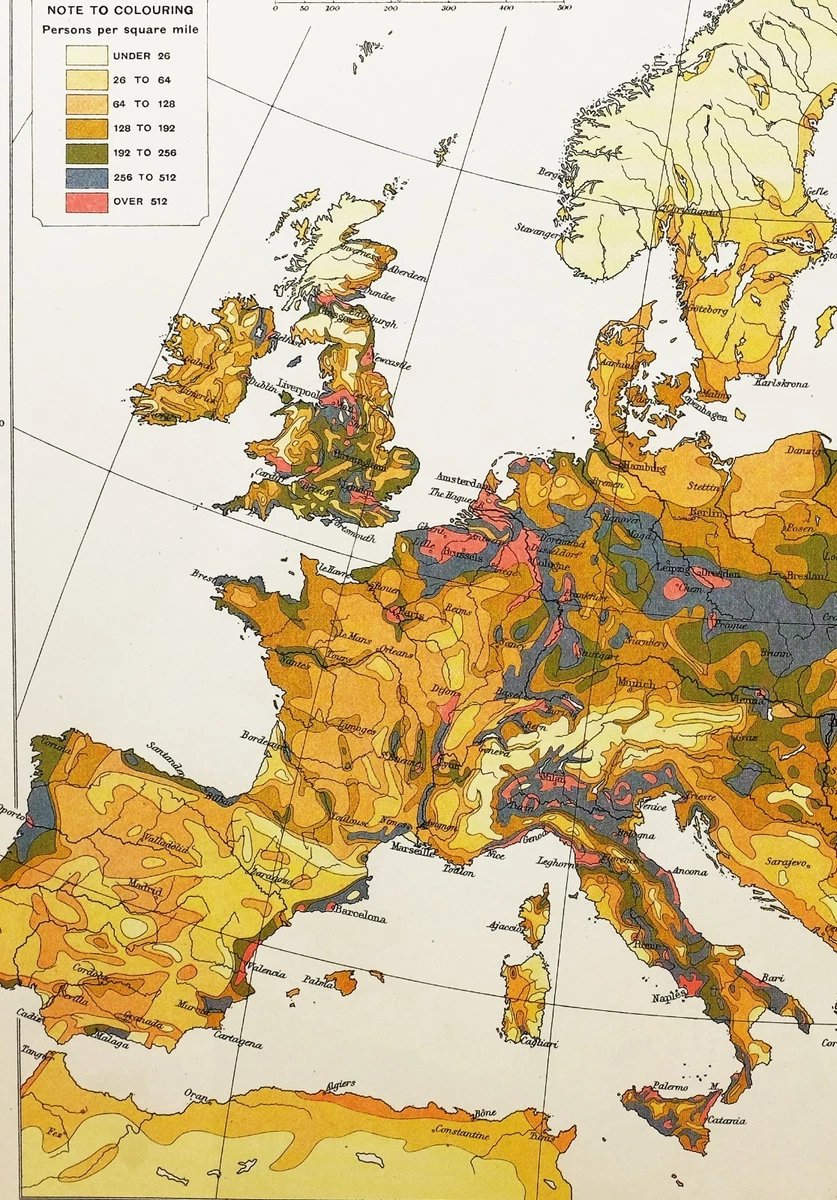 Population Density Map Europe
