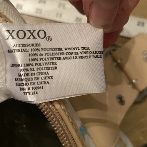 XOXO Y2k Slouchy Shoulder Bag Purse Small White Multi Logo Buckle Flap - Picture 14 of 14