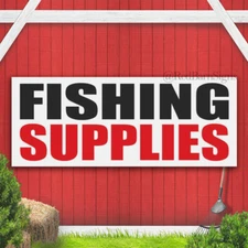 FISHING SUPPLIES Advertising Banner Vinyl Mesh Sign Fishing Tackle Bait Shop