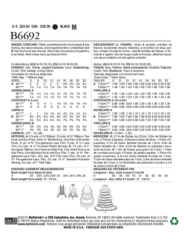 Butterick Making History SEWING PATTERN B6692 Misses Costume,Sizes 6-14 Or 14-22 - Picture 6 of 6