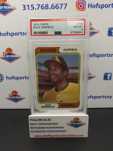 1974 TOPPS DAVE WINFIELD ROOKIE #456 PSA 8 NM-MT