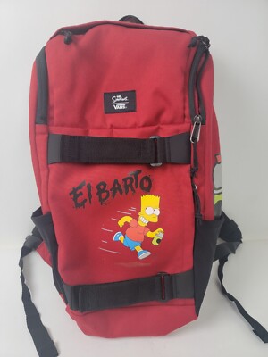VANS×シンプソンズ　スケボーリュック Simpsons X Vans El Barto Backpack Skatepack Red Skateboard