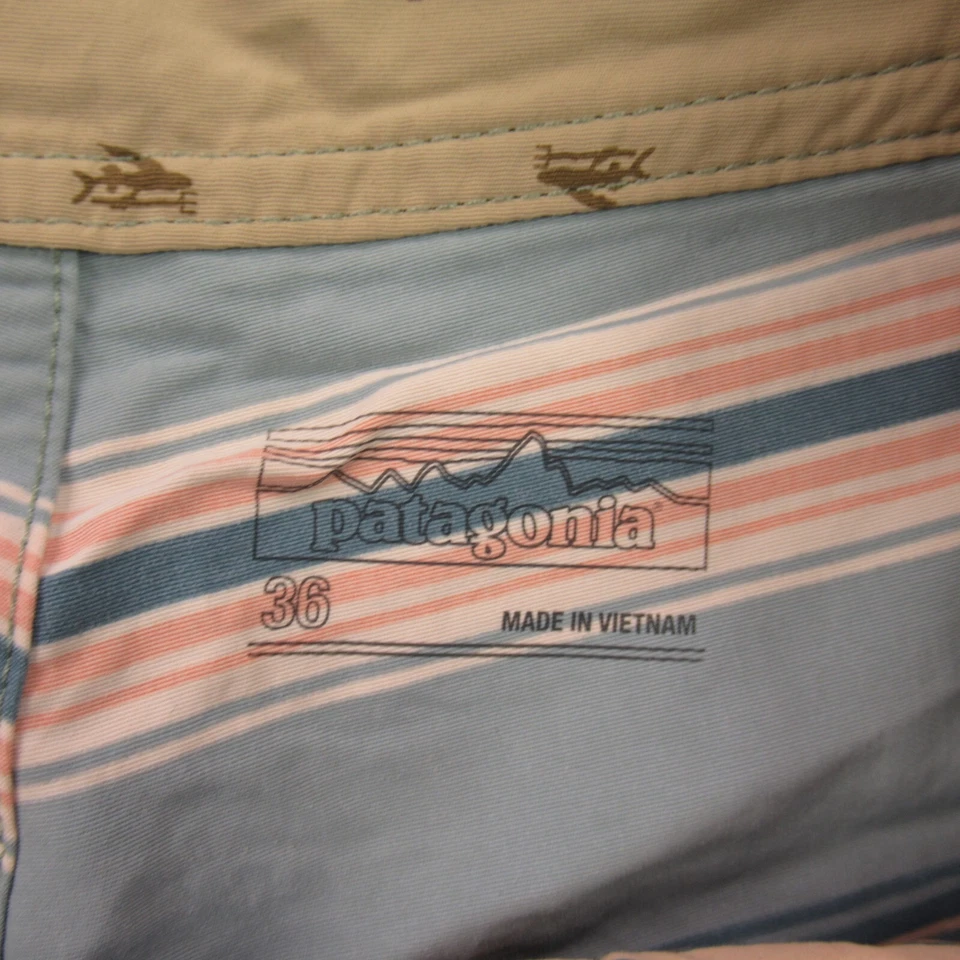 Patagonia Shorts Mens 36 Pocket Button Lightweight Outdoors Stripes - Image 3 of 4