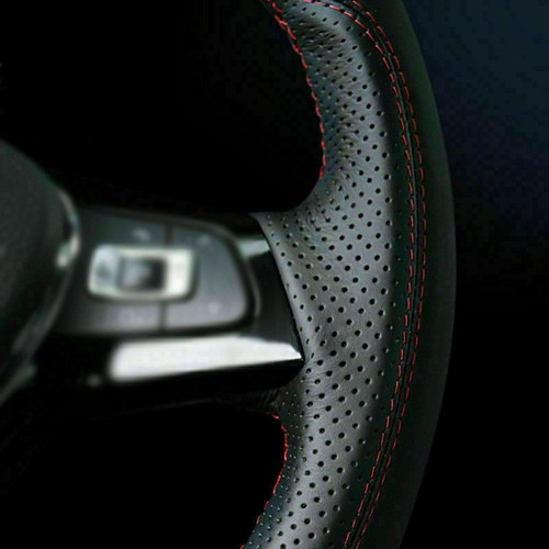 Custom Black PU Leather Steering Wheel Stitch on Cover For Ford Fusion 2013-2019 - Picture 9 of 12