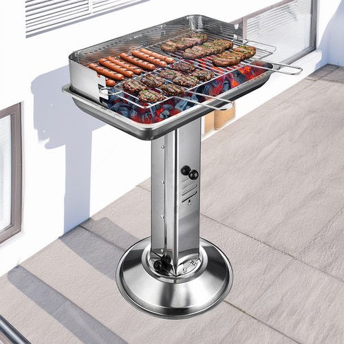 Säulengrill Edelstahl ECKIG 52x30x74 - Bild 2 von 7
