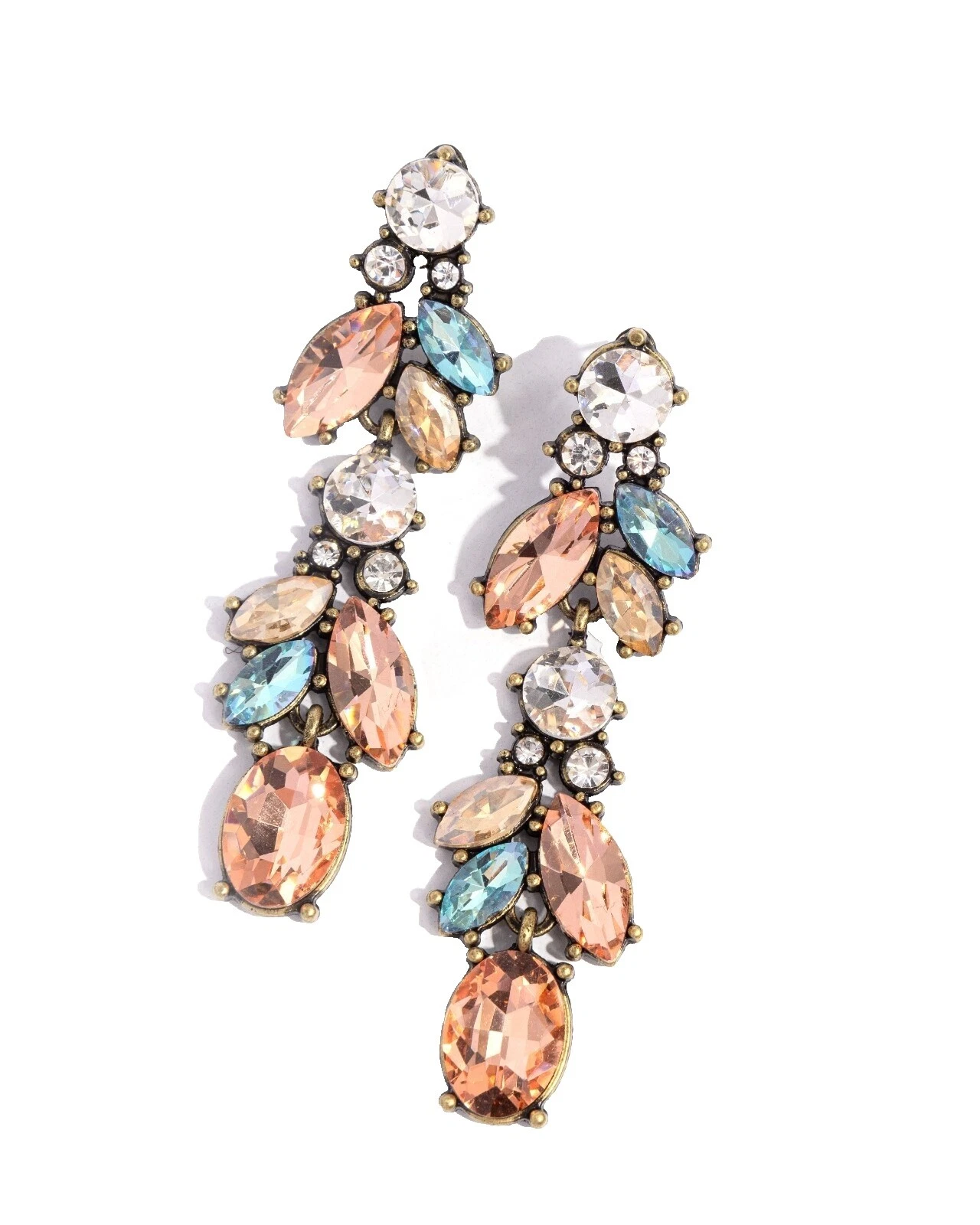 Pendientes de Moda Marrón Latón chapado