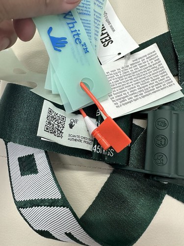 Cintura industriale Off White 2.0 | Verde | Taglia unica | Logo unisex Virgilio OW lunga - Foto 7 di 10
