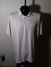 POLO GOLF Ralph Lauren Of White "Stretch Lisle" Polo Shirt Size XL
