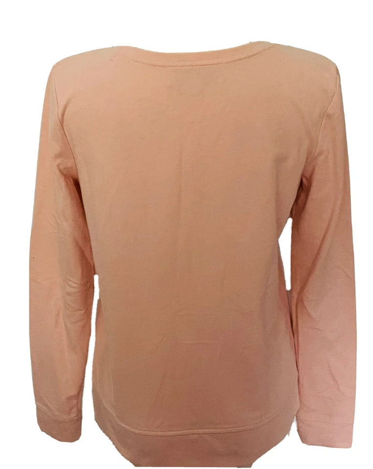 Sudadera Top Ann Taylor Loft Mujer Rosa Mon Doux Amour Corazón Mezcla Algodón Pequeña Foto 2 de 4