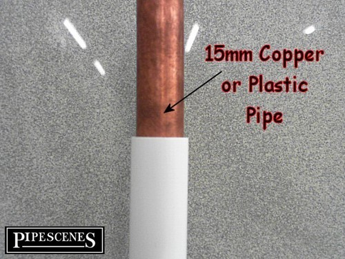White Radiator Pipe Cover Kit made by Talon Snappit 200mm Long - Picture 5 of 6