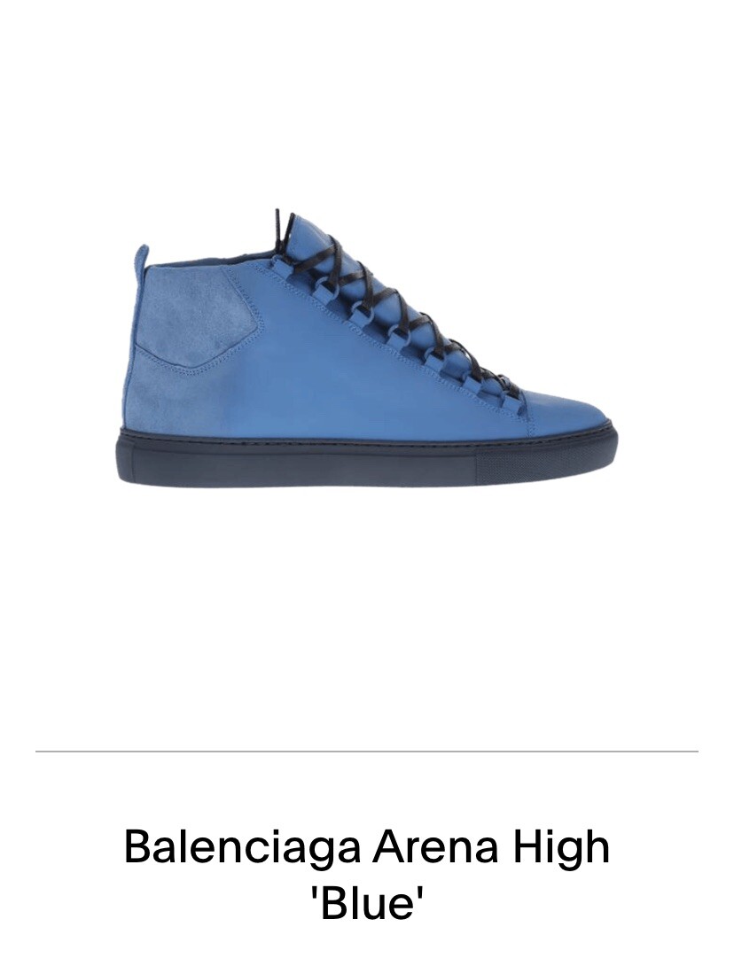 Balenciaga Arena High Top Sneakers - Blue - Size 39 | eBay