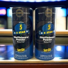 2 Pack Sun Glo 5 Speed Shuffleboard Powder Wax Medium Fast 1 Lb