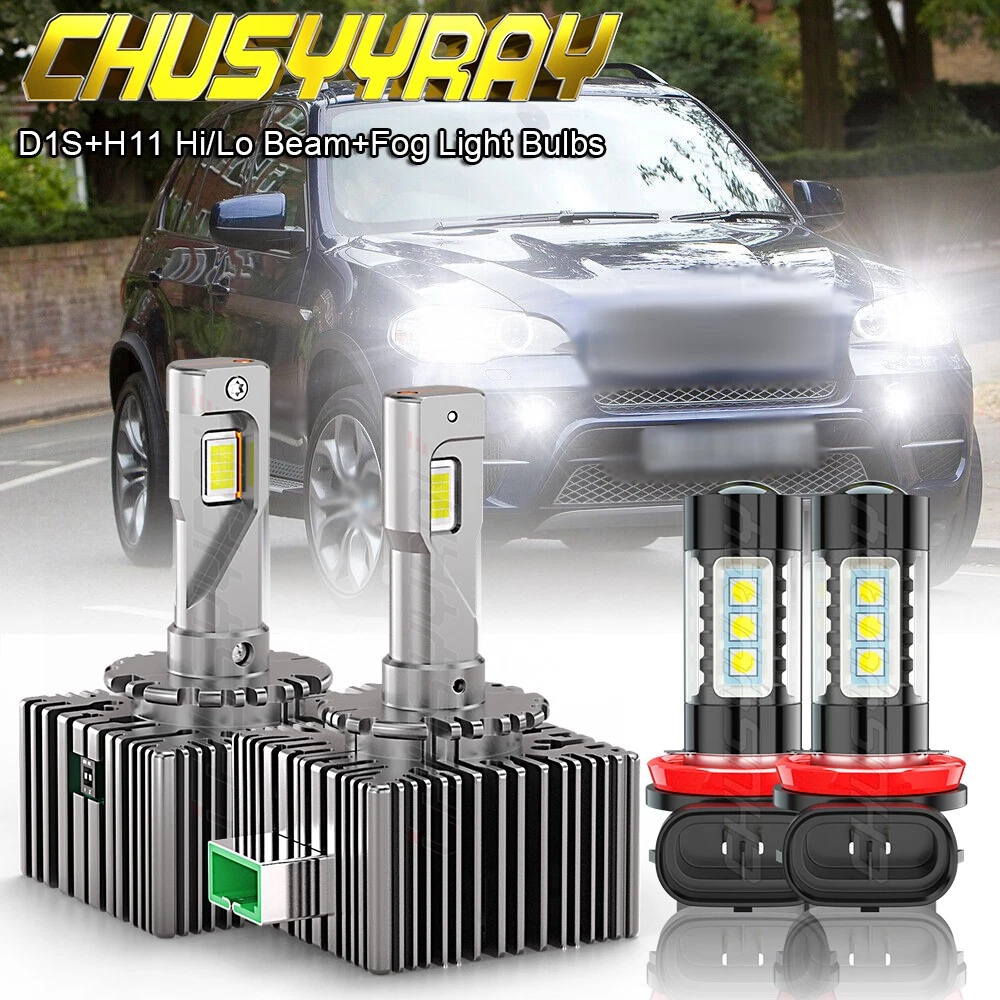 For BMW X5 2007-2017 LED Headlight High/Low Beam Fog Light Bulb Qty of 4