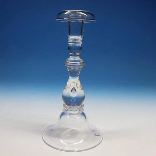 Steuben Crystal Art Glass - Single Teardrop Candlestick - 8¾ inches Tall