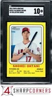 2018 TOPPS HERITAGE '69 COLLECTOR CARDS #69CC-SO SHOHEI OHTANI RC SGC 10